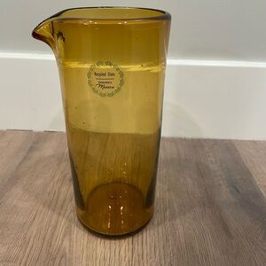 Amber Recycled Glass Pitcher